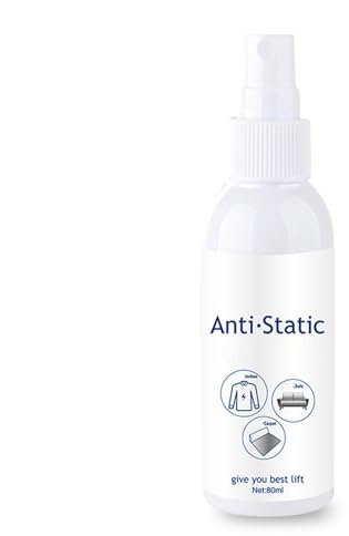 Antistatik Spray,Antistatikspray Für Kleidung,Haare,Tragbare Verhindert Statik Spray,Beseitigt Statische Schocks,80ml
