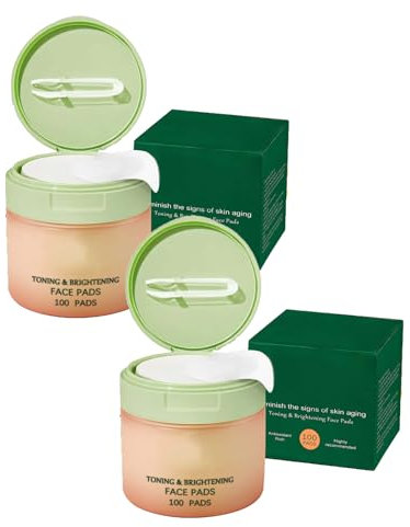 2025 Korean Skincare Anti-Aging Toner Pads, Dark Spot & Wrinkle Minimizing Toner Pads - Hydrating with Centella Asiatica, Niacinamide, Peptides, for Acne Marks Und Feuchtigkeitsspendende - 100 Count