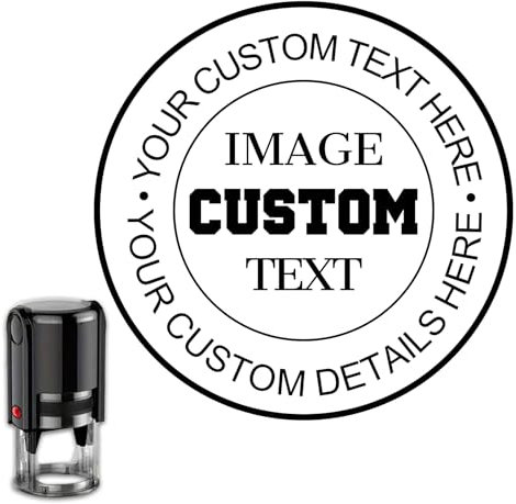 Firmenstempel Mit Logo und Text Stempel Personalisiert Rund Stempel Personalisiert Mit Logo