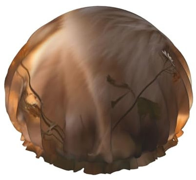 Dog Floral Shower Caps Women Reusable Large Shower Cap Men Quickdry Care Hair Long Short Kids Bath