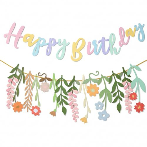 2 StüCk Marigold Garland Inklusive AufhäNgeschnur Blumen Papier Kranz Happy Birthday Girlande FarbbestäNdig FüR Geburtstagsfeiern, JubiläEn, Hochzeiten, Babypartys, Klassenzimmer
