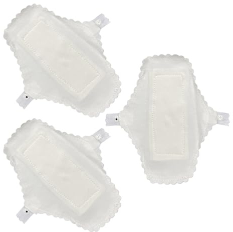 Wiederverwendbare Menstruations Stoffeinlagen 3 Stück Weiß | Auslaufsichere, Atmungsaktive Baumwoll Variante, für Schwangerschaft und Alltag, Waschbar