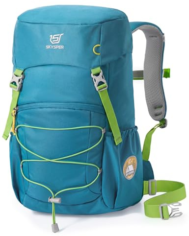 SKYSPER Wanderrucksack Kinder 18L Kinderrucksack mit Regenschutz | für Mädchen Jungen Rucksack Kinder Wandern Outdoor