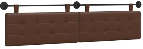 vidaXL Hängendes Kopfteil Kunstleder, Modernes rechteckiges Wandkopfteil, Flexible Rückenlehne, stylische Schlafzimmer-Deko, platzsparendes Design