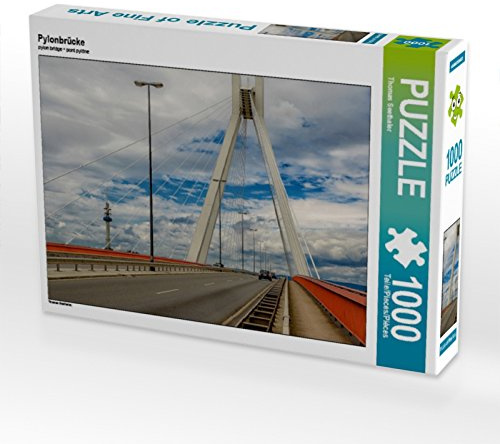 CALVENDO Puzzle Pylonbrücke | 1000 Teile Lege-Größe 64 x 48 cm Foto-Puzzle für glückliche Stunden