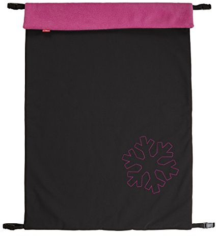 ByBoom - Softshell Decke 70x100 cm Thermo Aktiv; Funktions-/Universal-/Outdoor-Babydecke für Kinderwagen, Buggy, Jogger, Farbe:Schwarz/Fuchsia