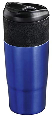 Xavax Isolierbecher „Everyday“, 400ml (für Heiß- und Kaltgetränke, doppelwandig, Schraubverschluss) Coffee-to-go Trinkbecher blau
