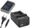 3in1-SET für die Olympus Pen E-PL8 / PL8 - Premium Akku für Olympus BLS-5 / BLS-50 (Starke 1100mAh) + 4in1 Ladegerät (u.a. mit USB/Micro-USB und Kfz/Auto) inkl. PATONA Displaypad