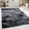 HomebyHome Teppich Wohnzimmer 160x230 cm Rechteckig Schwarz Kurzflor Wand Design - Teppich Schlafzimmer, Esszimmer, Küche Flauschiger Extra Weich Tepich Waschbär Einfache Reinigung