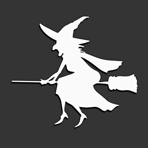 Decus Shop Halloween Witch Hexe L 0235 (weiß) // Sticker OEM JDM Style Aufkleber
