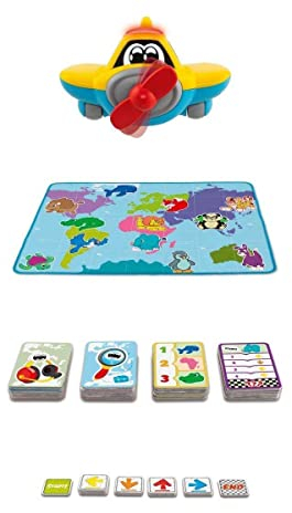 Chicco Cody Abenteuerflugzeug Lernspiel Edu4You mit Spielmatte Lernen Sie Programmieren und Programmieren mit einem übergroßen Kinderteppich 110 x 80 cm Spielzeug für Kinder von 2 bis 6 Jahren