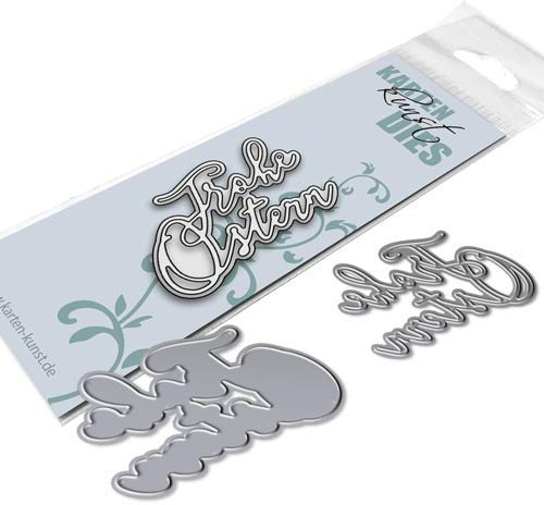 Karten-Kunst Stanzschablone kk-D104 Stanze Elegant Script Frohe Ostern Schneideschablone