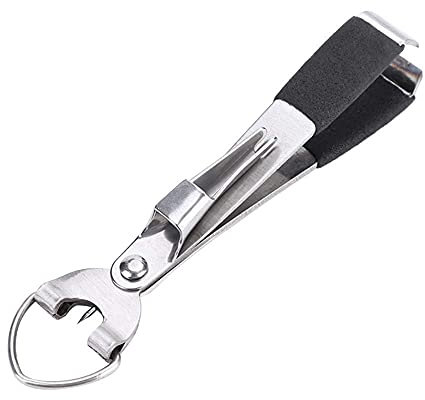 DAUERHAFT Clipper de Coupe de Pince de Ligne de pêche, pêche à la Mouche multifonctionnelle avec rétracteur de Zinger, Accessoire de matériel de pêche antidérapant avec