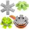 Naturezhen 12 Protectores para Sartenes Antideslizantes - Tela No Tejida, 6 Tamaños + 2 Colores | Almohadillas Separadoras contra Arañazos (Set de Cocina)