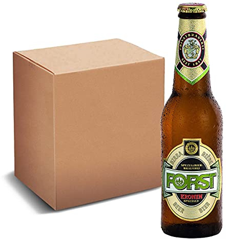 FORST 24 Bottiglie Birra Forst Kronen da 33 cl Italiana Bionda Italia Luppolo Malto Artigianale, Birra Forst Kronen 24 Bottiglie - 7,92 Litri