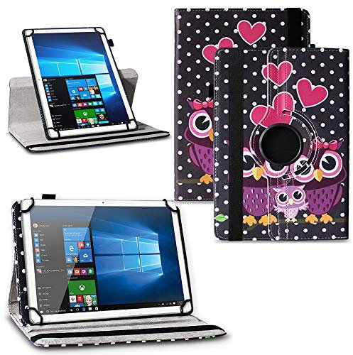 NAUC Universal Tablet Schutzhülle für 10 10.1 10.3 10.4 10.5 11 Zoll aus Kunstleder Hülle Tasche Standfunktion 360° Drehbar Schutz Cover Case, Farben:Motiv 4
