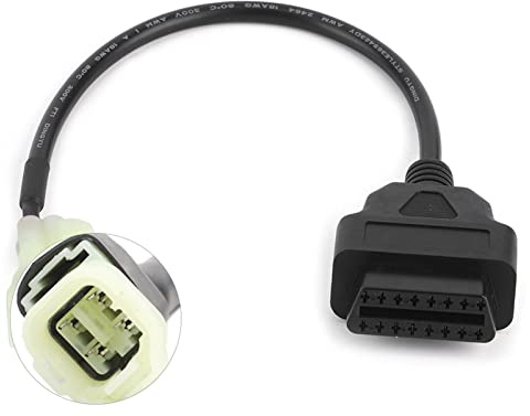 4 Pin OBD2 Adapter für Motorrad Diagnose,Diagnose Adapter Kabel OBD2 Adapterstecker OBDII-DDA-Anschluss für K-Line-Modelle, für Fahrzeuge Motorräder Diagnosewerkzeug