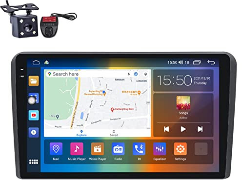 ZhiQin Android 12 Autoradio para Audi A3 2 8P/S3 2 2003-2013 - 9/9.5 Pulgada Pantalla 2 DIN - Gratis Cámara - Apoyo BT 5.1 Carplay Android Auto Mandos de Volante Radio Internet,M6pro 4+64 GB