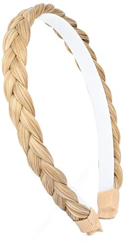 Gledola geflochtenes Stirnband mit Zähnen Zöpfe Haarband mit Zähnen Synthetisches Haar Band geflochtenes Haarband (Honey Blonde)