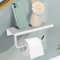 Porte-Papier Toilette Mural sans Perçage, Support Papier WC en Aluminium avec étagères Spacieuses (Couleur Argent)