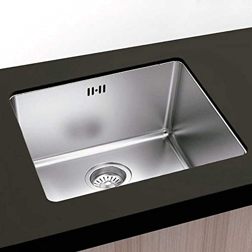 Gresinex - Fregadero Cocina Berlin Bajo Encimera/Sobre Encimera 50x40 | 20 cm Profundidad | Acero Inoxidable AISI 304