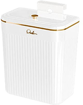perfk Poubelle Murale Comptoir de Cuisine Poubelle À Compost, Porte Cuisine Blanche Étanche sous L'évier Seau de Rangement Armoire, Poubelle de Porte, Je