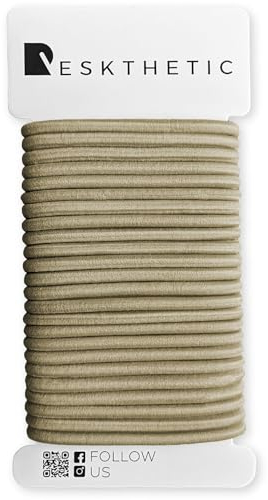 Reskthetic® - Haargummis, 24 Stück (4mm,) aus hochwertigem (sehr reißfest), umweltfreundlich und geruchsneutral, ohne Metall für Mädchen, Frauen (Damen) und Männer (Herren) (blond)