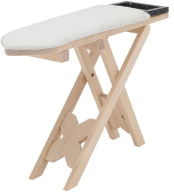 MAGICLULU Table à Repasser Maison De Poupée Jeu De Fer Miniatures Décorations pour Les Salas De CASA Planche à Repasser Poupée Salle De Lavage Mini-Jouets Coton Petite Maison Enfant Meubles