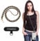 MoKo Handyband aus Metall, Universal Crossbody Handykette Abnehmbarer Freisprech-Telefonriemen für Reisen, Wandern, tägliches Pendeln - Passend für iPhone, die meisten Smartphones - Gold & Schwarz