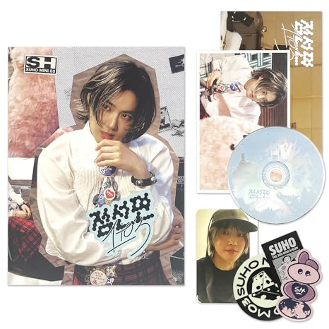 EXO SUHO - 3nd Mini Album [1 to 3] (? Ver.) Cover + CD-R + Photo Book + Postcard + Folded Poster + Sticker + Photo Card + 2 Extra Photocards
