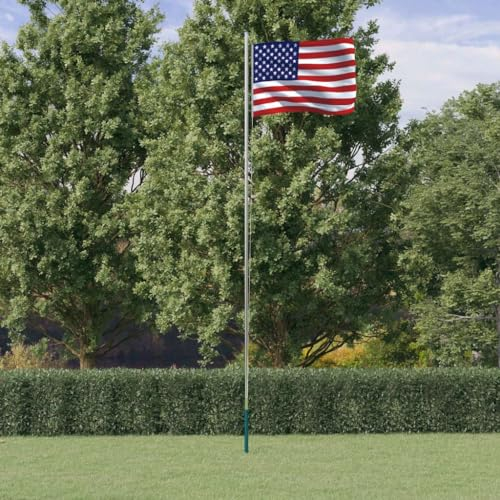 Haushaltsartikel, US-Flagge und Mast, 6,23 m, Aluminium, Anzugmöbel