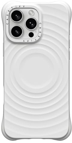 CASETiFY Ripple Silicone Case for iPhone 16 Pro Max [Magsafe Compatible / 6.6 ft. 2X Military Grade Drop Protection] Soft-Touch, Secure Grip - White