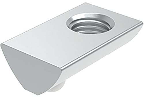 Fath Lot de 10 rainures M8 orientables compatibles avec profilé article 40 x 40 mm Rainure 8 – Pierre à rainure avec bille à ressort en acier galvanisé