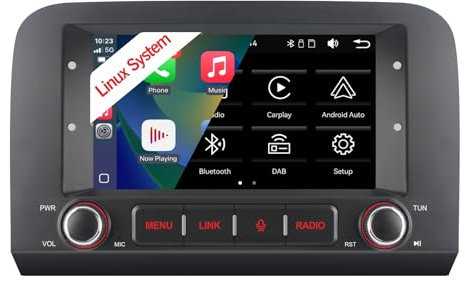 Car Radio per Fiat Croma 2005-2012 Autoradio Android con Senza fili CarPlay Android Auto Schermo tattile Stereo in plancia Auto con BT HiFi FM RDS Canbus