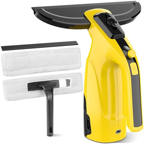 Eave Rechargeable Window Vac, 11 Silicone Blade, 200ml Water Tank, 40 Mins Battery Life, Cordless Glass Cleaning Tool