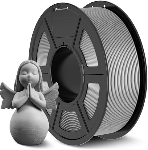 JAYO ABS Filament 1,75mm (Grau), 1kg/Spule, ANTI-WARPING/HOCHSCHLAGFESTES/HITZEBESTÄNDIGES, Maßgenauigkeit +/-0,03mm, 3D Drucker Filament