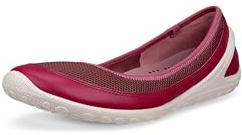 ECCO Women's Biom Lite Slip On Ballerina Sneaker, RED Plum/Nocturne, 10-10.5