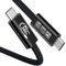 ConnBull Cavi USB C compatibile con Thunderbolt 5 Cavo 80Gbps di sincronizzazione dati Supporto 240W di ricarica ad alta velocità, display 16K/8K per monitor Thunderbolt 4/USB4 e altro ancora, 0,5m