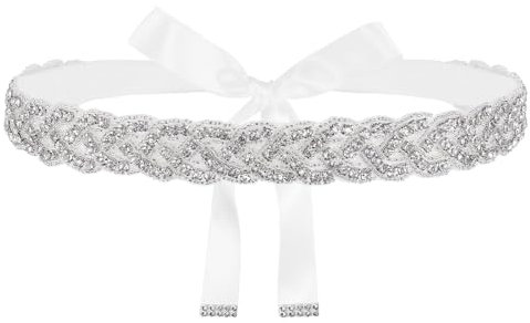 ZORVUJI Glitzer Gürtel Strassgürtel für Abendkleider Damen Brautgürtel Kristall Schärpe Hochzeit Ballkleid Glitzergürtel