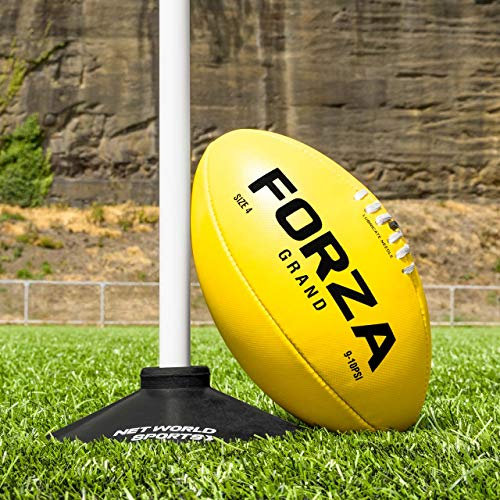 FORZA Grand Match AFL-Ball | Hochwertiger Australischer Football aus Kunstleder – handgenäht und mit Allwetter-Griff – erhältlich in den Größen 3, 4 und 5 (5, 4)