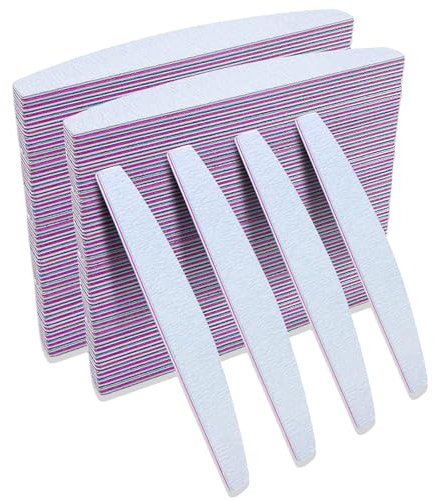 50 Stück Nagelfeilen für Gelnägel 100/180, Doppelseitige Nagelfeilen Set Naturnägel Professionelle Nail File Pfeile Die Nagelbürste, für Nagelstudios Diy Nail Art Zuhause