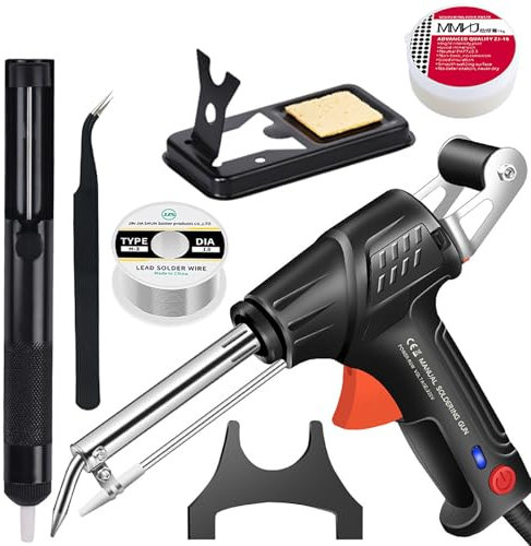 Soudeur Au Laser Industriel Avec Chauffage Interne | Kit De Soudure Multi-fonctions 6 En 1 Kit De Pistolet En Fer - Outil De Soudage Portable Pour La Précision Du Travail Métallique(Color:noir)