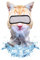 Sturmhaube Motorrad Sommer, Motorrad Maske, Balaclava Herren, 3D Katzen Sturmhaube, Sturmmaske für Herren und Damen für Radfahren, Motorradfahren, Skifahren und Bergsteigen (A)