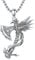 ROMANTICWORK Phoenix Necklace 925 Sterling Silver Axe Pendant Viking Jewelry for Birthday Gifts Men Women