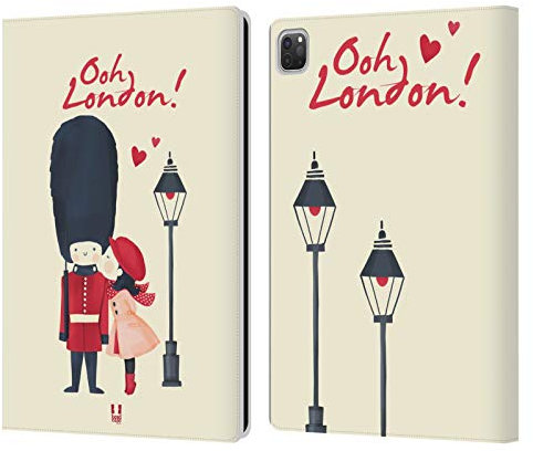 Head Case Designs Baisez La Garde d'une Reine Londres La Mieux Étui Portefeuille en Cuir Compatible avec Apple iPad Pro 12.9 2020/2021/2022