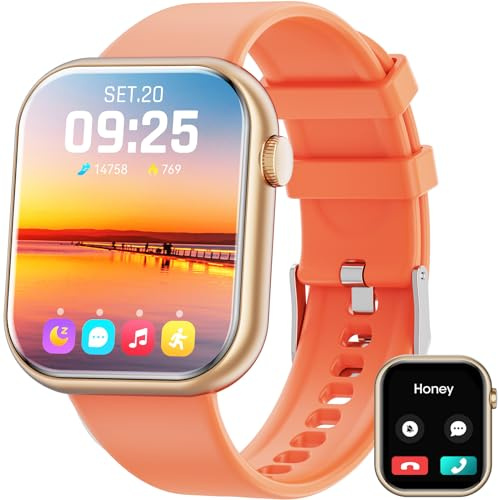Hwagol Smartwatch Uomo Donna, 1,85'' HD Orologio Smartwatch con Chiamata Bluetooth, Smart Watch con Contapassi/Sonno/SpO2/Cardiofrequenzimetro, 140+ Sportive Orologio Fitness per Android iOS
