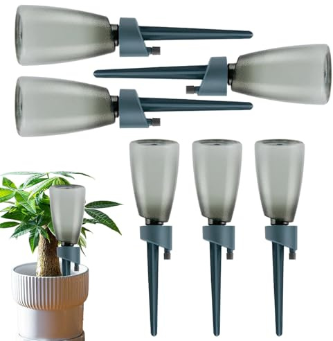Picchi Irrigatori Per Piante,6 Pezzi Irrigatore Automatico per Piante con Bottiglia | Valvola di Rilascio Graduale per Uso Domestico Balcone Esterno e Vacanze con Automatico a Goccia