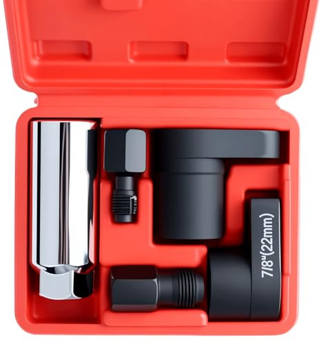 5 Stück 22mm Sauerstoffsensor Steckschlüssel mir Schachteln,Oxygen Sensor Socket Set,Matrizen-Offset-Entferner,Steckschlüssel Werkzeug Satz,Werkzeug und Gewindereparatur Satz