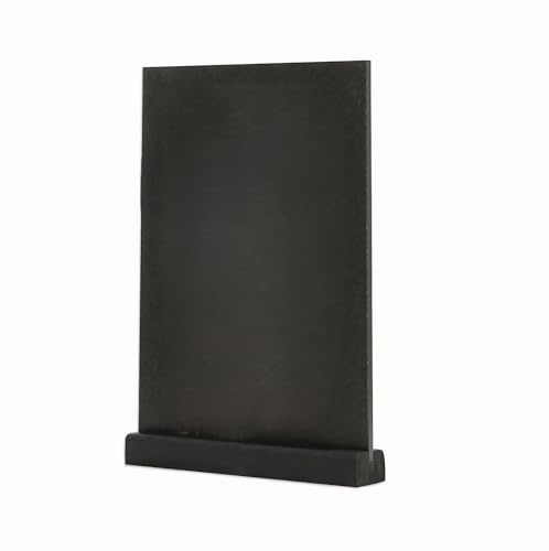 Pack of 4 -Deflecto Double-Sided Table Chalkboard Sign, Freestanding Mini Display for Cafés, Weddings, Parties, Menus, Event Labels, Tabletop Message Board for Home or Business - Black A4
