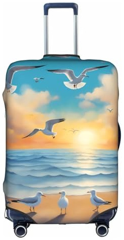 Seagulls by The Sea Kofferbezüge, modische Persönlichkeitsdrucke, geeignet für Business und Outdoor, weiß, S
